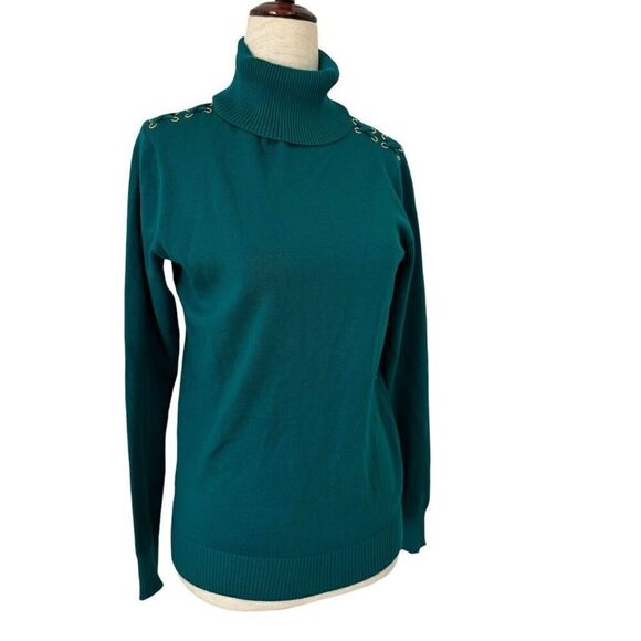 Colour Eighteen Viscose Blend Turtleneck Sweaters womens Size Small S Jewel Tone - Picture 4 of 12